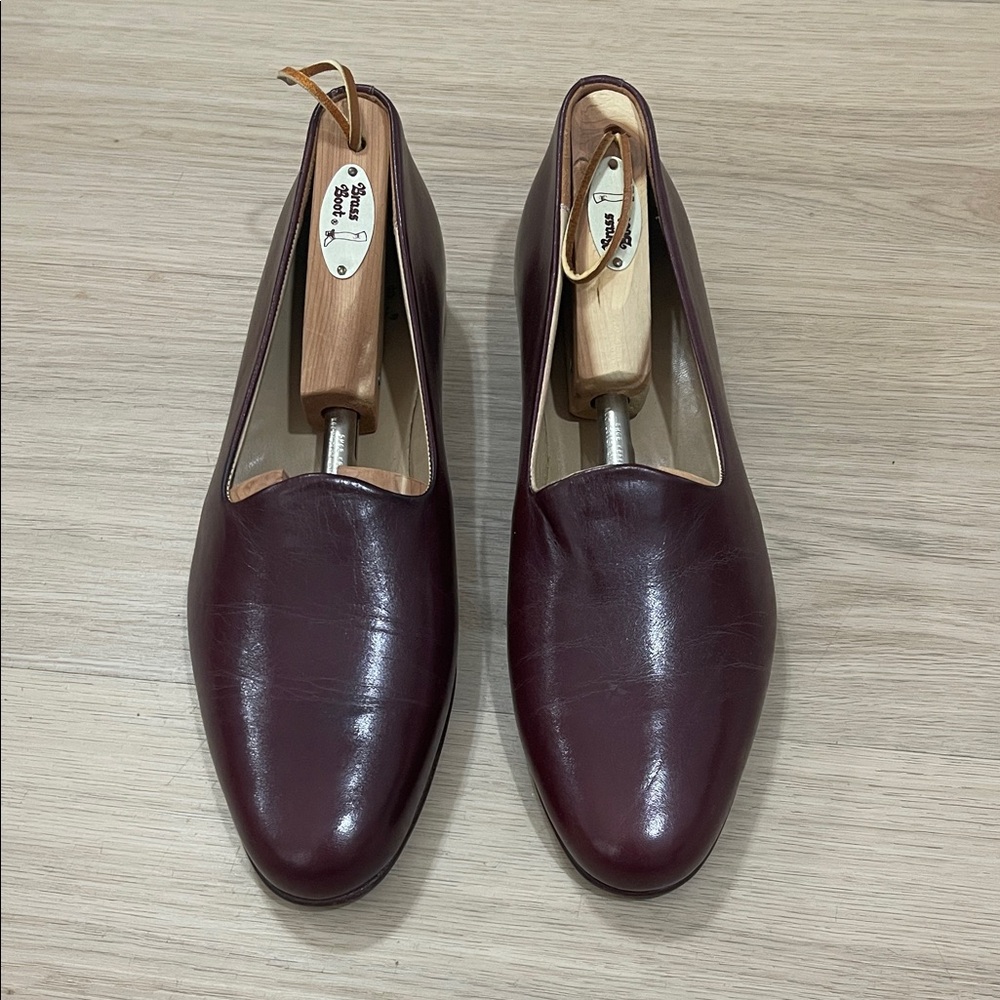 Elegant Burgundy Leather Loafers
